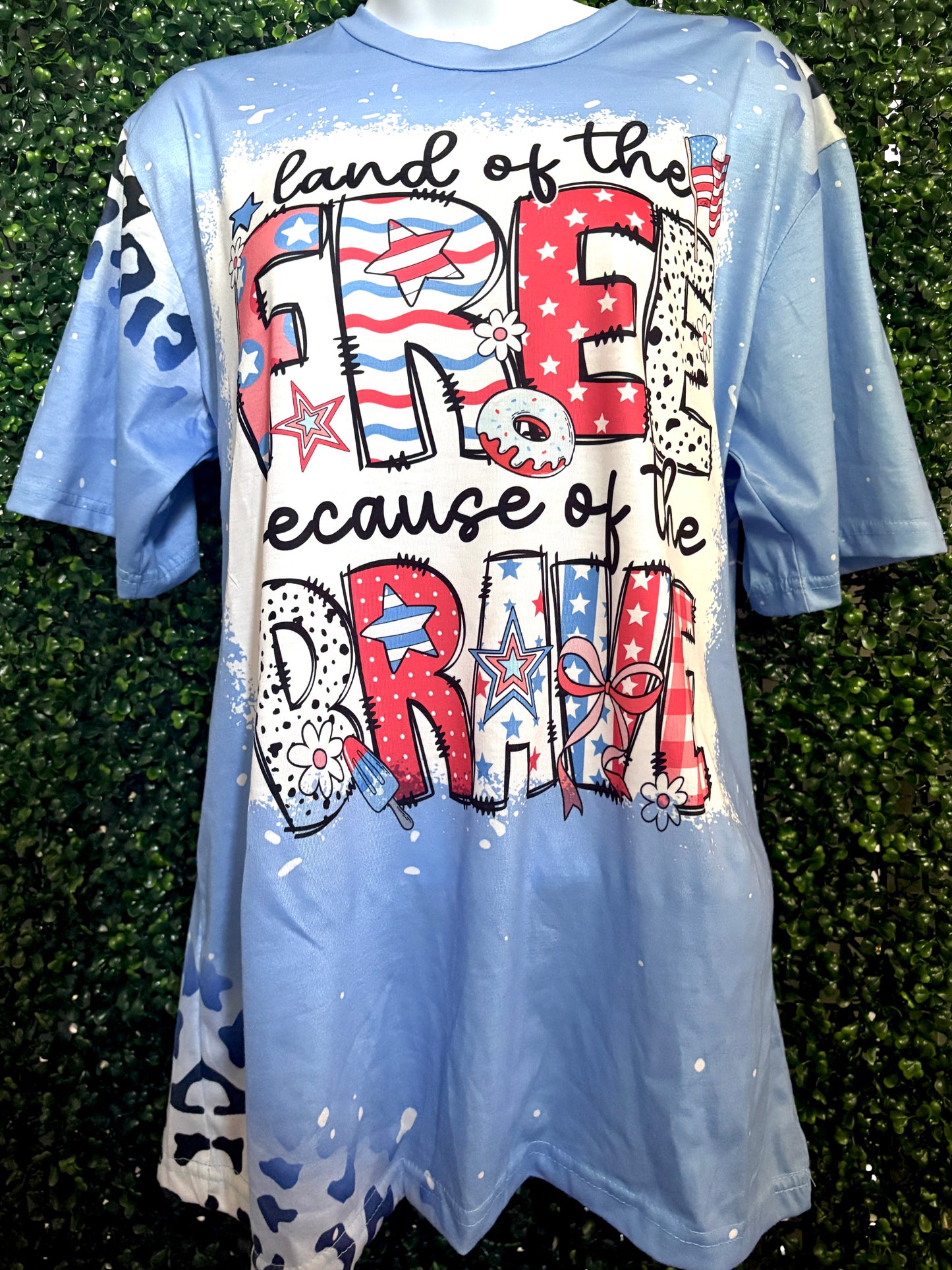 Land Of The Free Because Of The Brave Tee