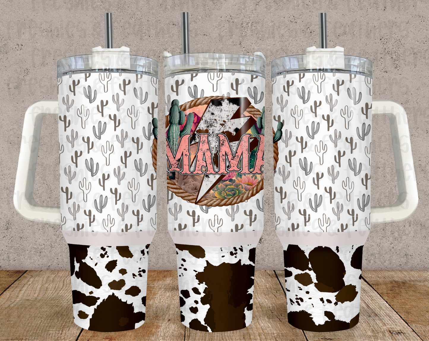 Mama Cowhide 40oz Tumbler