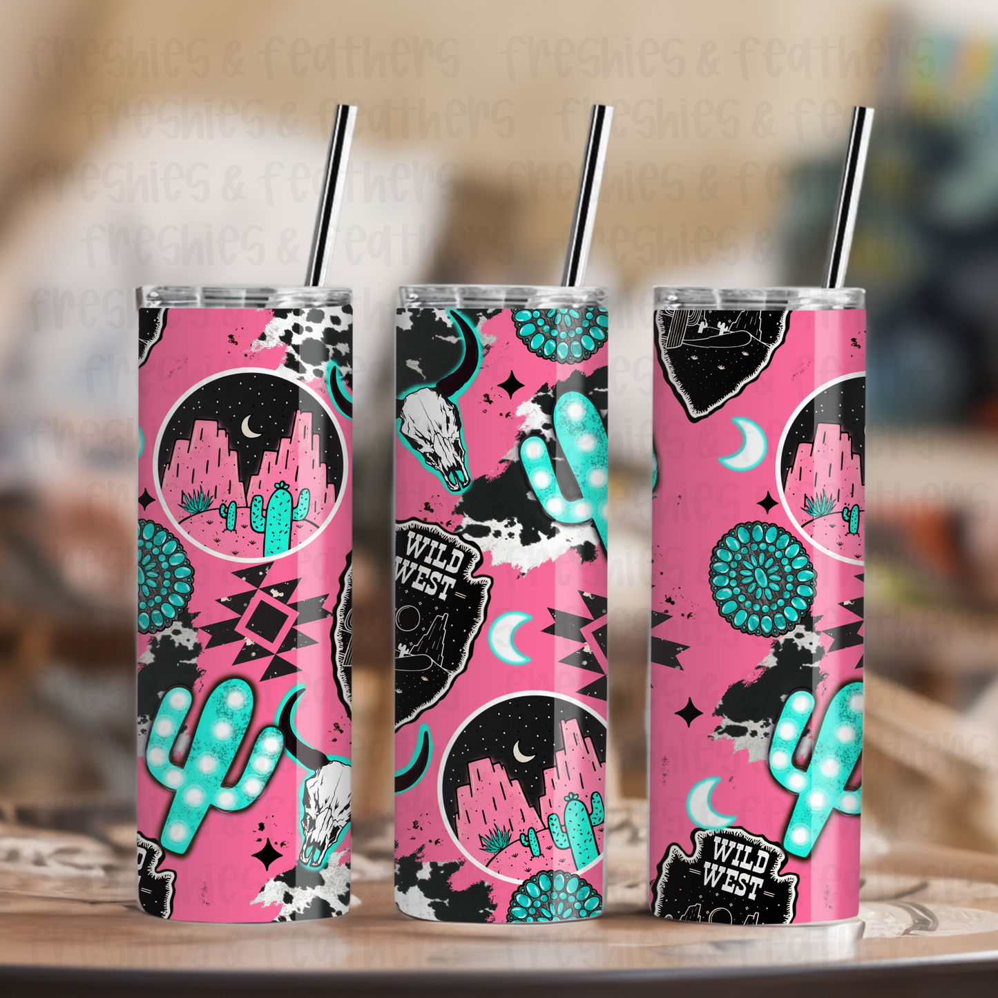Pink Wild West Collage 20oz Tumbler