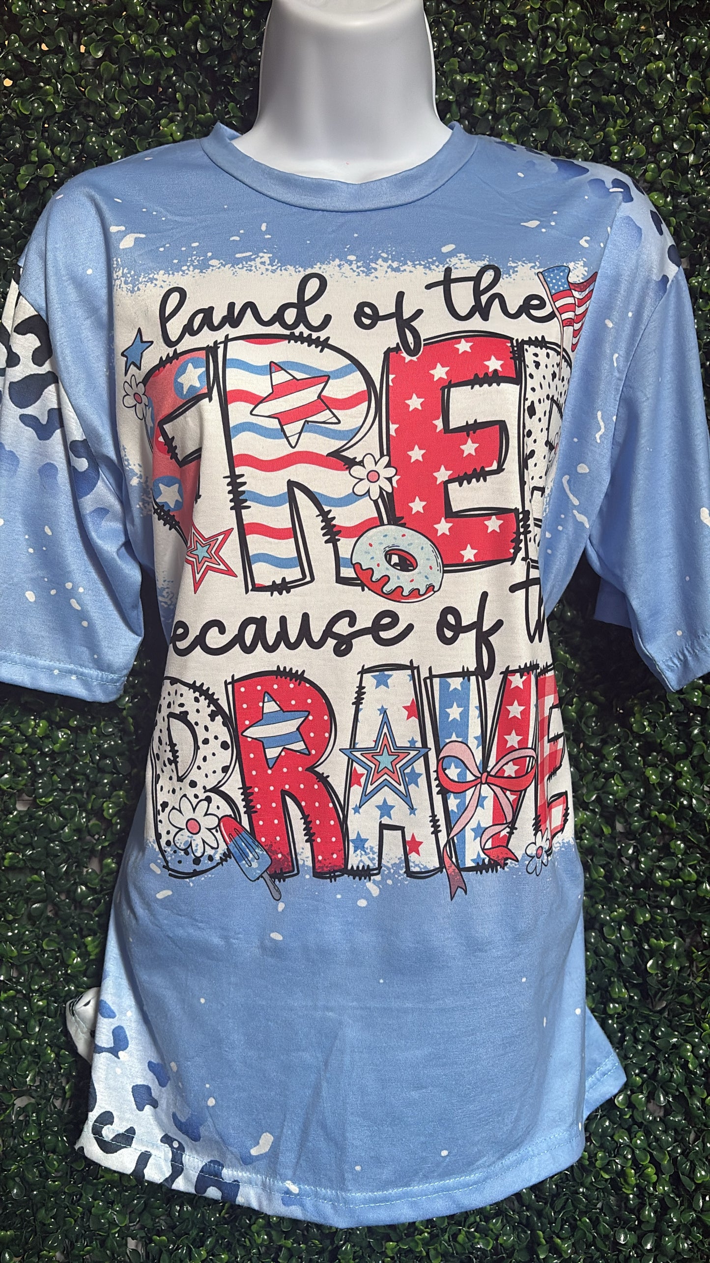 Land Of The Free Because Of The Brave Tee