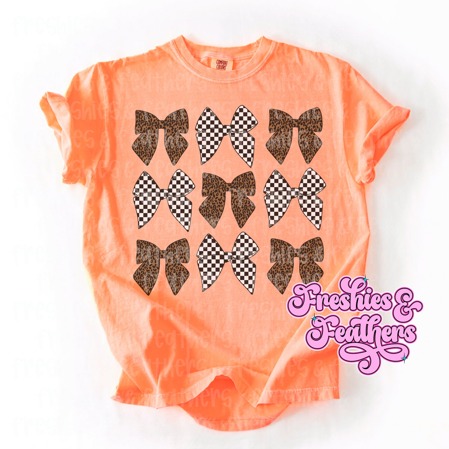 Checkered Bow Tee