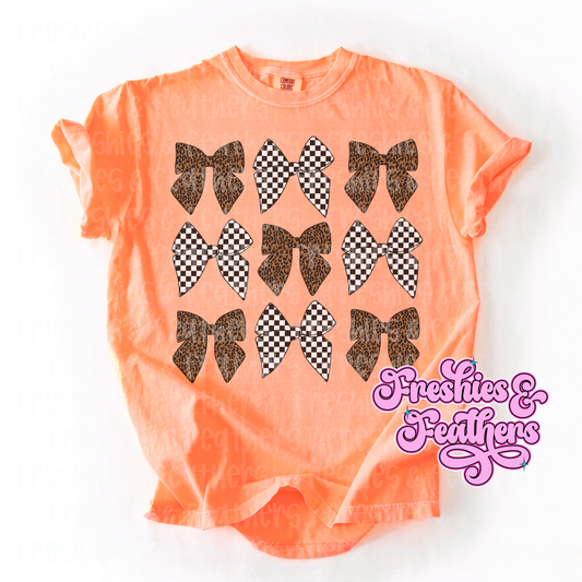 Checkered Bow Tee