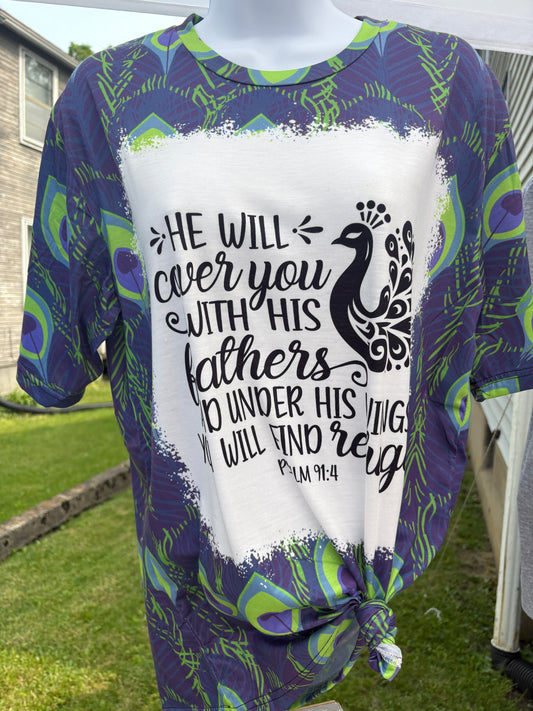 Feathers Faux Bleach Tee
