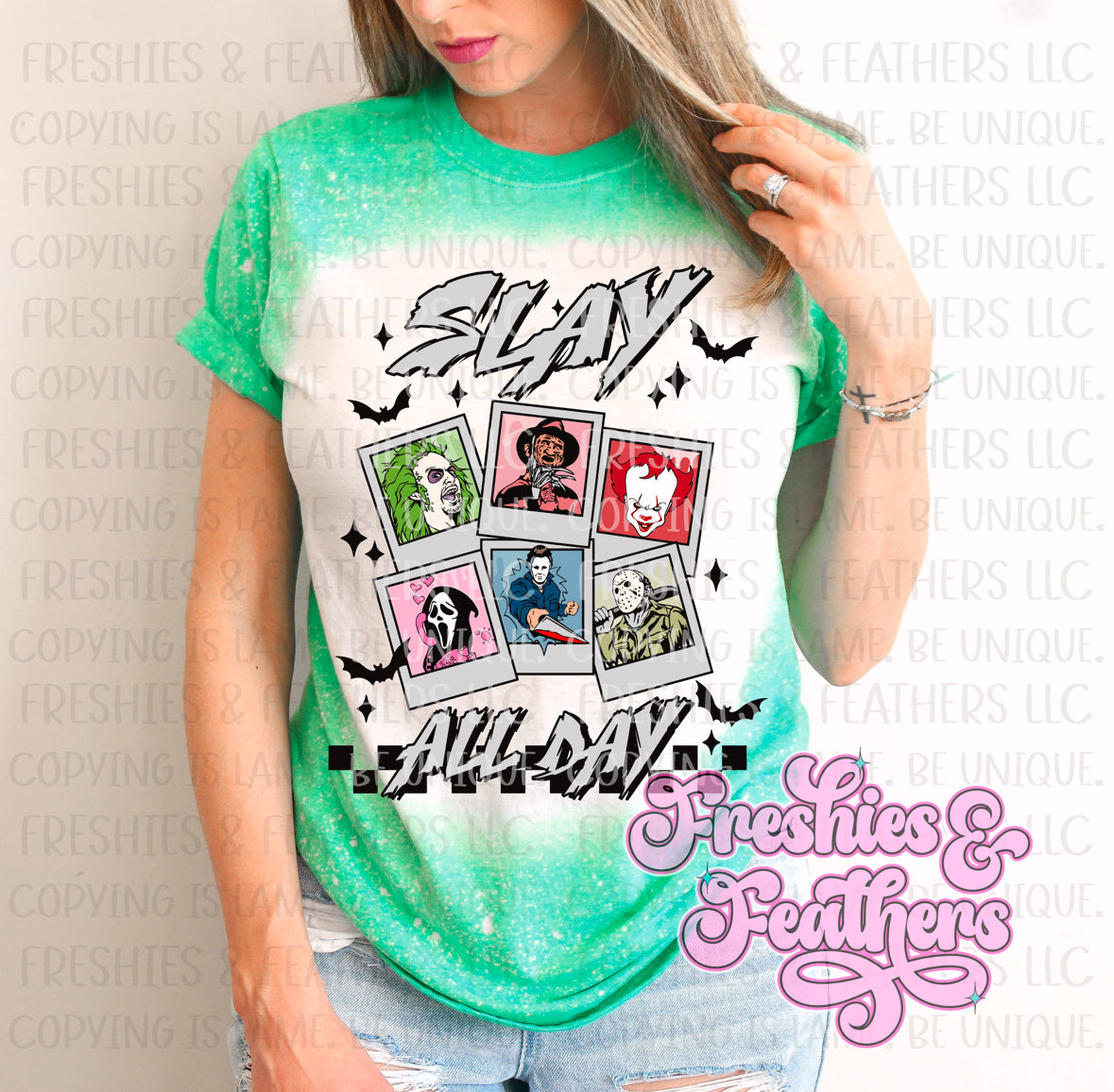 Slay All Day Horror Tee