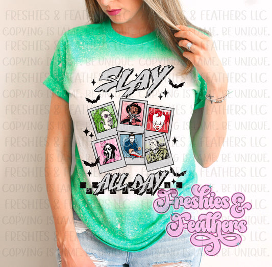 Slay All Day Horror Tee