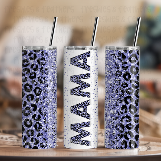 Purple Leopard Mama 20oz Tumbler