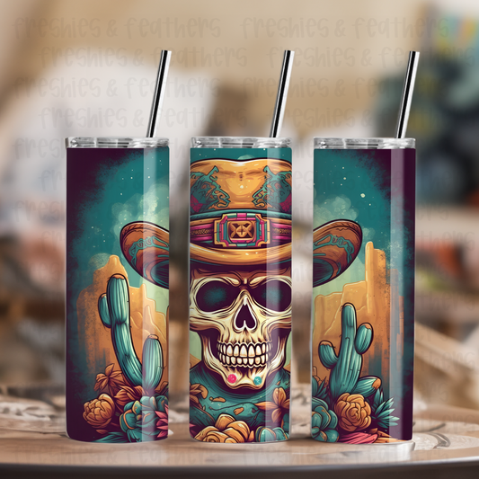 Skull Cowboy 20oz Tumbler