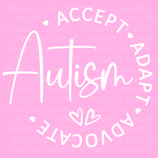 Cursive Autism Decal