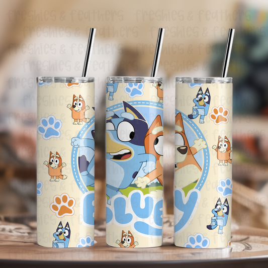 Blue Dog Paws 20oz Tumbler