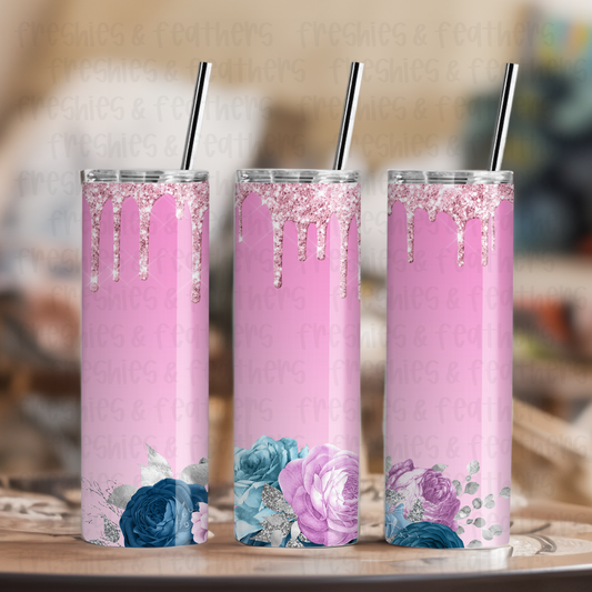 Drip Floral 20oz Tumbler