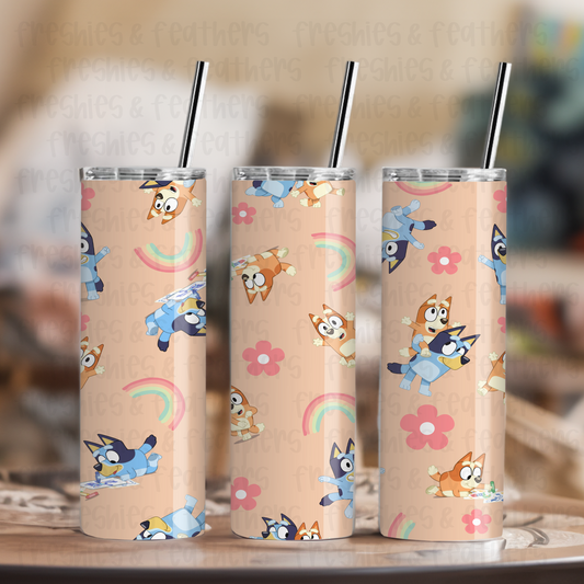 Blue Dog Rainbow 20oz Tumbler