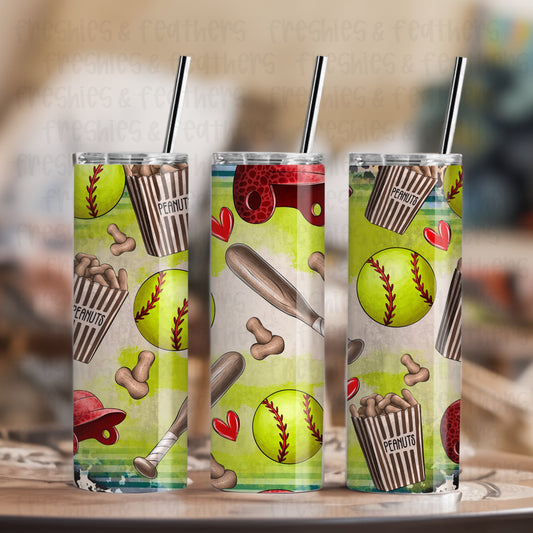 Softball & Peanuts 20oz Tumbler