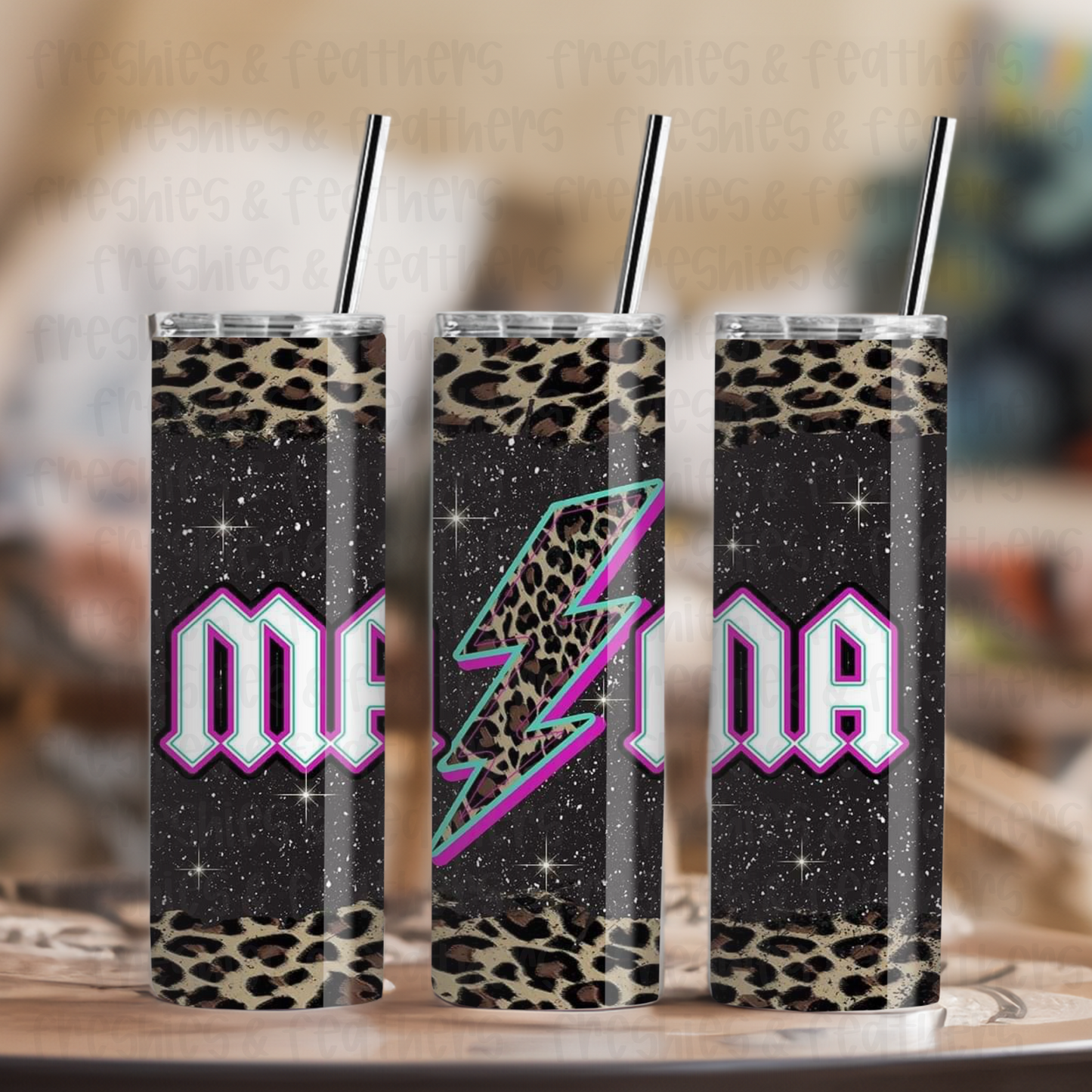 Leopard Mama Bolt 20oz Tumbler