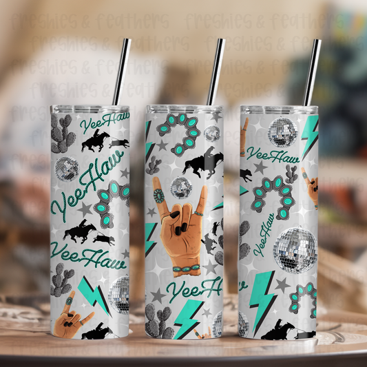Turquoise YeeHaw 20oz Tumbler
