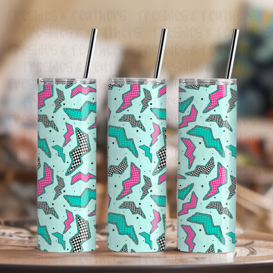 Teal Lightening Bolt 20oz Tumbler