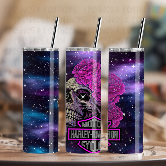 Pink & Purple HD Motorcycle 20oz Tumbler