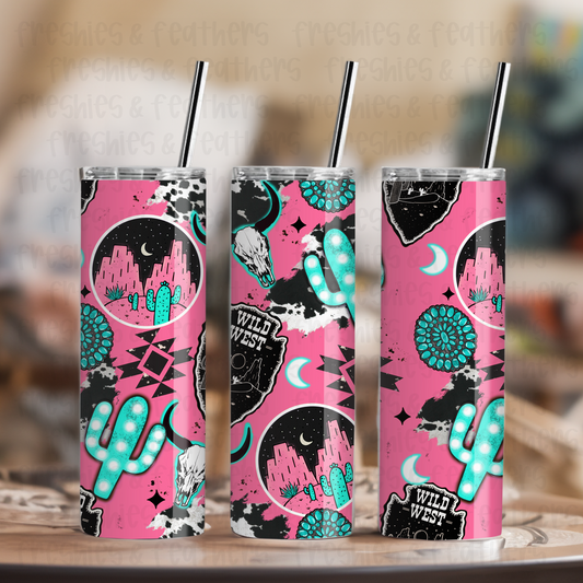 Pink Wild West Collage 20oz Tumbler