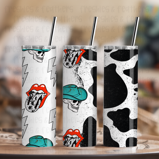 Retro Cowprint 20oz Tumbler