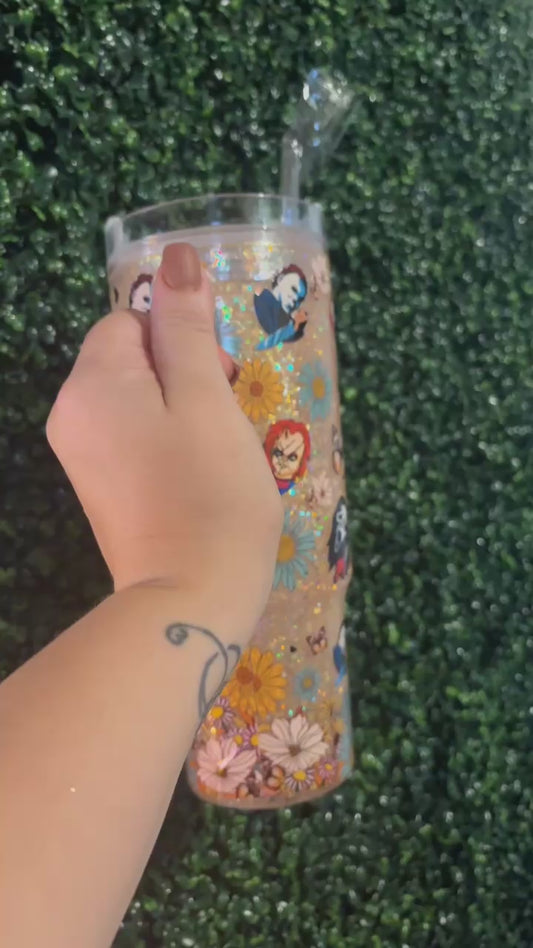 Halloween 40oz Glitter Snow-globe Tumbler